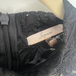 Sleeveless Mini Black Lace Dress